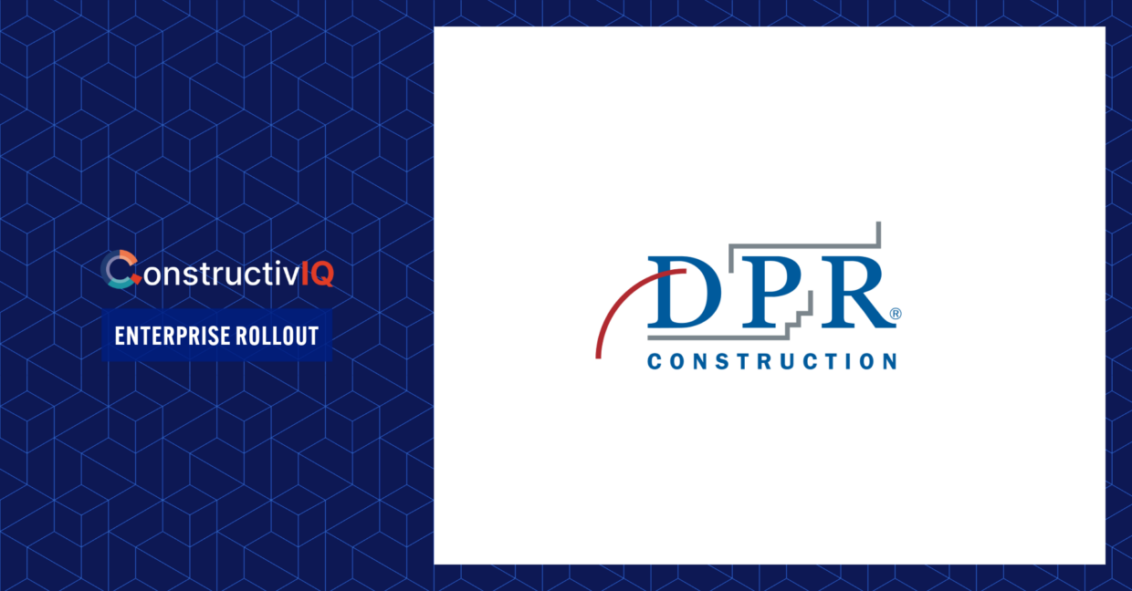 ConstructivIQ and DPR Construction enterprise agreement announcement banner