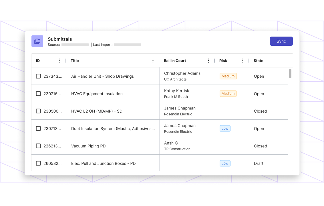 ConstructivIQ connected integrations across Procore, Autodesk, P6, and MS Project